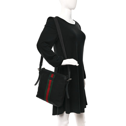 Gucci Techno Canvas Web Messenger Bag Black 2 of 8