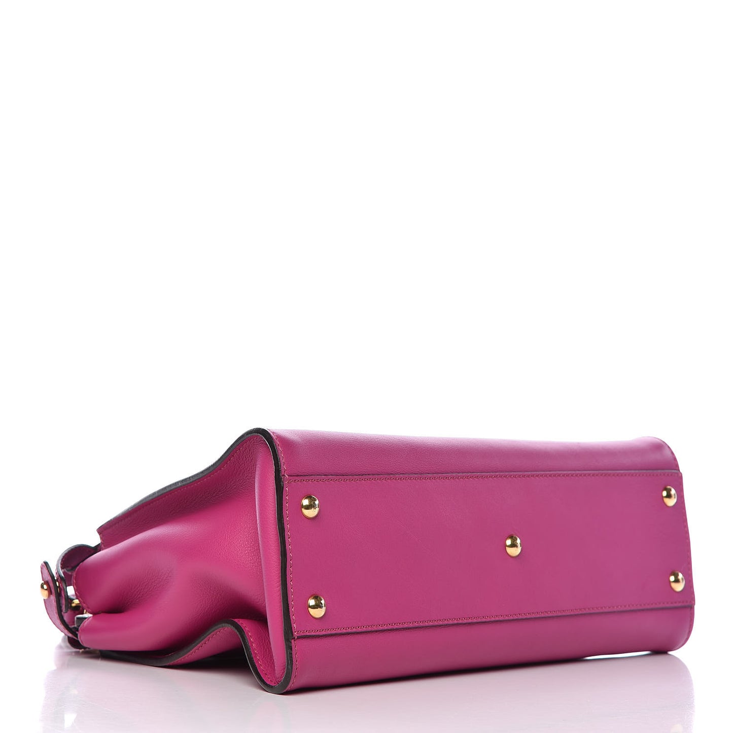 Vitello Seta Medium Peekaboo Iconic Satchel Magenta