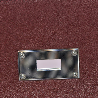 Hermes Veau Sikkim Kelly Relax 50 Rouge H 15 of 31