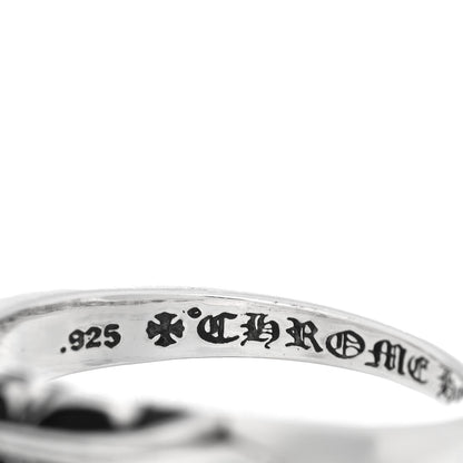 Chrome Hearts Sterling Silver Narrow Floral Cross Band Ring 60 9 4 of 4
