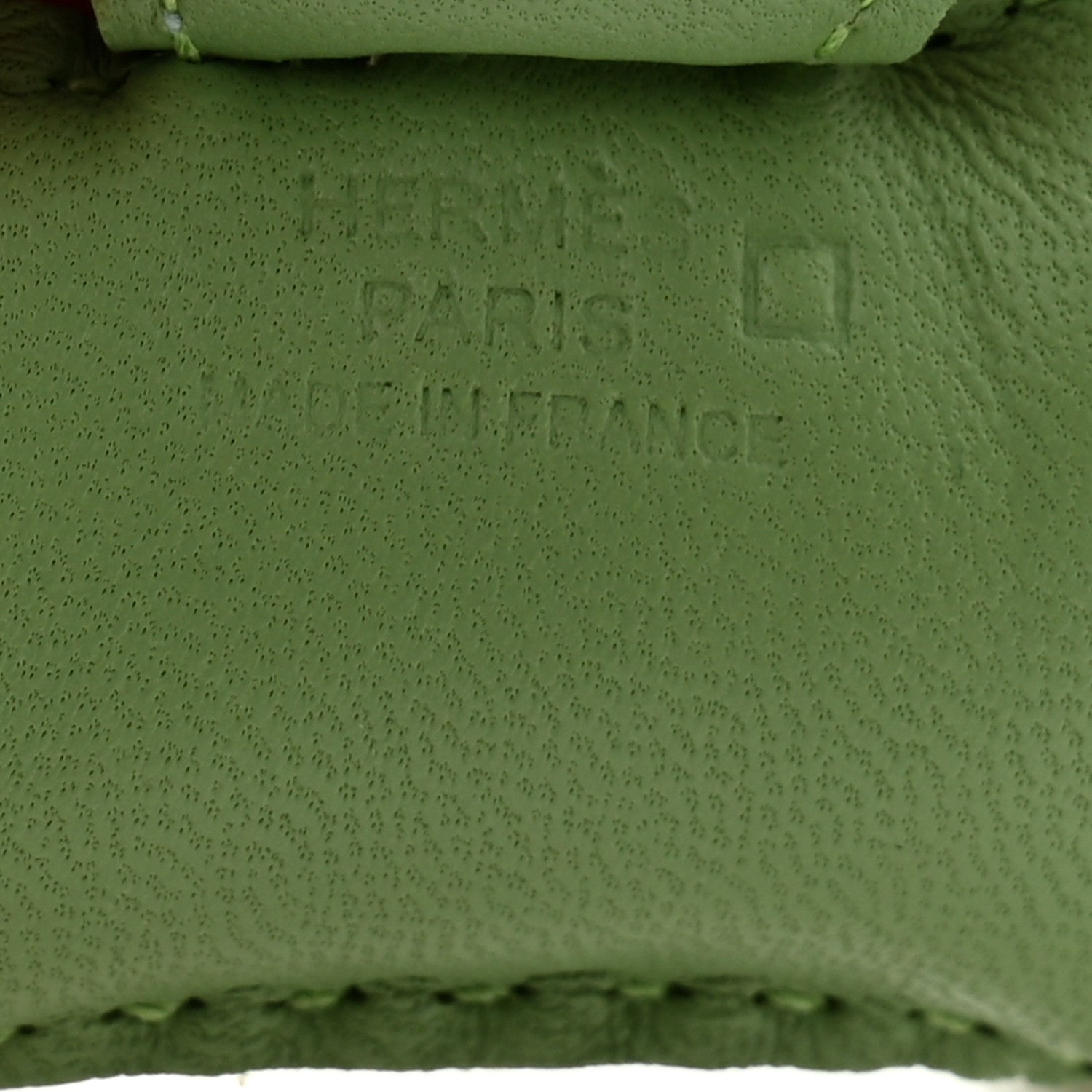 Hermes Milo Lambskin Matte Alligator Touch Grigri Rodeo Horse Bag Charm PM Vert Criquet Vert D'eau 4 of 5
