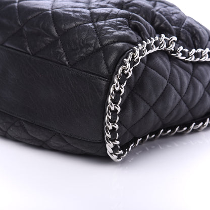Chanel Washed Lambskin Chain Around Hobo Black 7 of 10