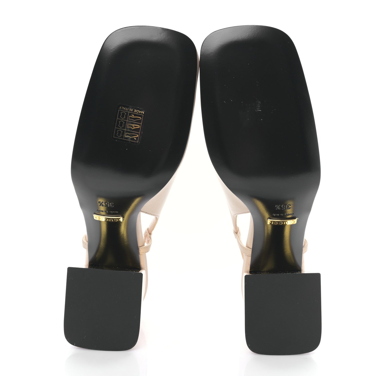 Gucci Malaga Kid Horsebit 75mm Slingback Pumps 35.5 Skin Rose 5 of 8