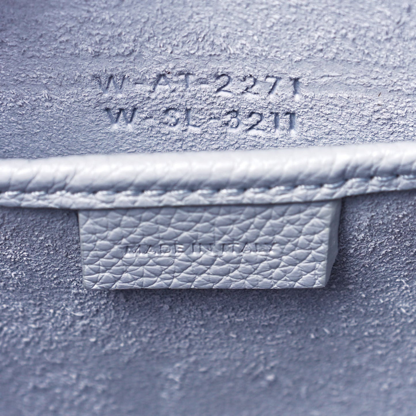 Drummed Calfskin Nano Luggage Pearl