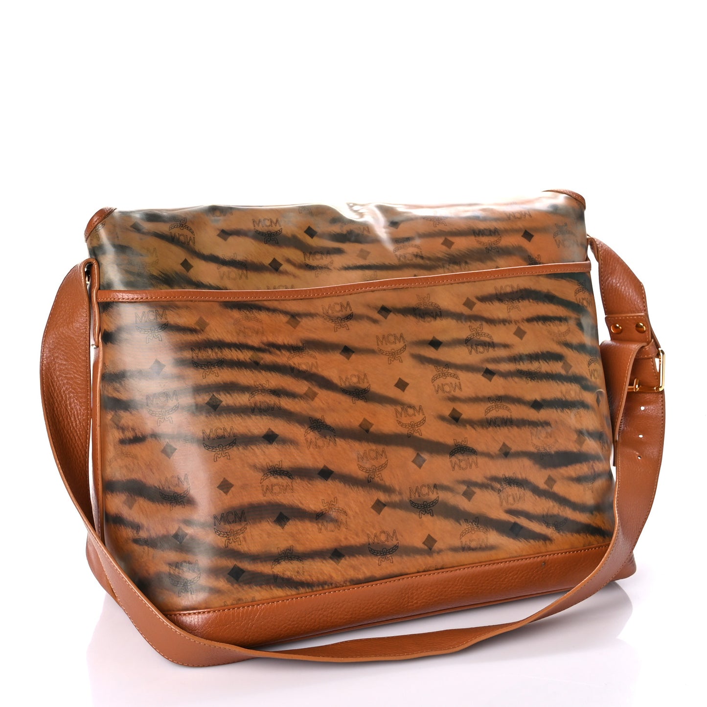 Visetos Tiger Messenger Bag Cognac