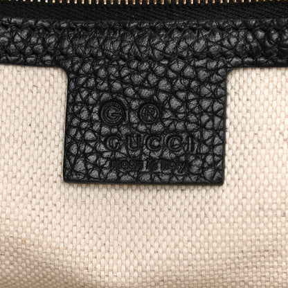 Gucci Pebbled Calfskin Medium Soho Chain Shoulder Bag Black 6 of 10