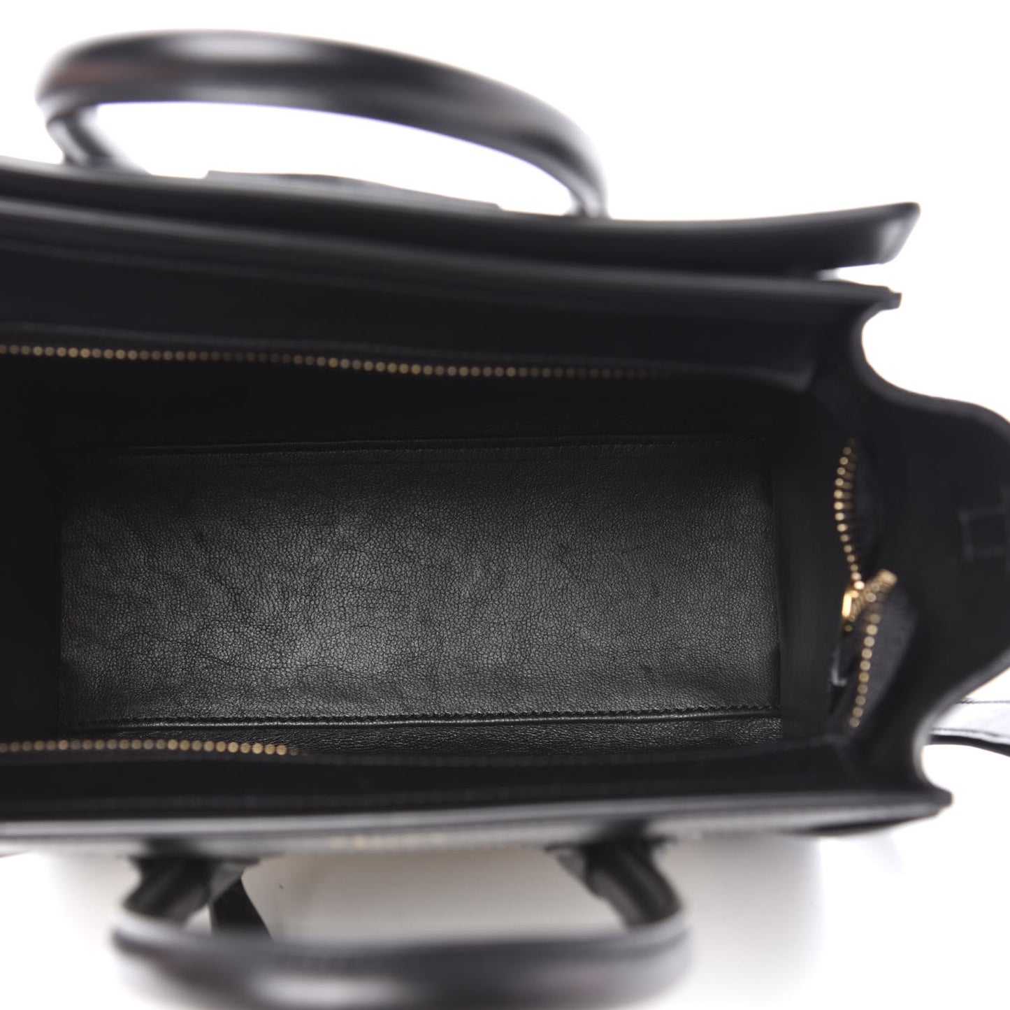 Bullhide Calfskin Nubuck Bi-Color Nano Luggage Black White