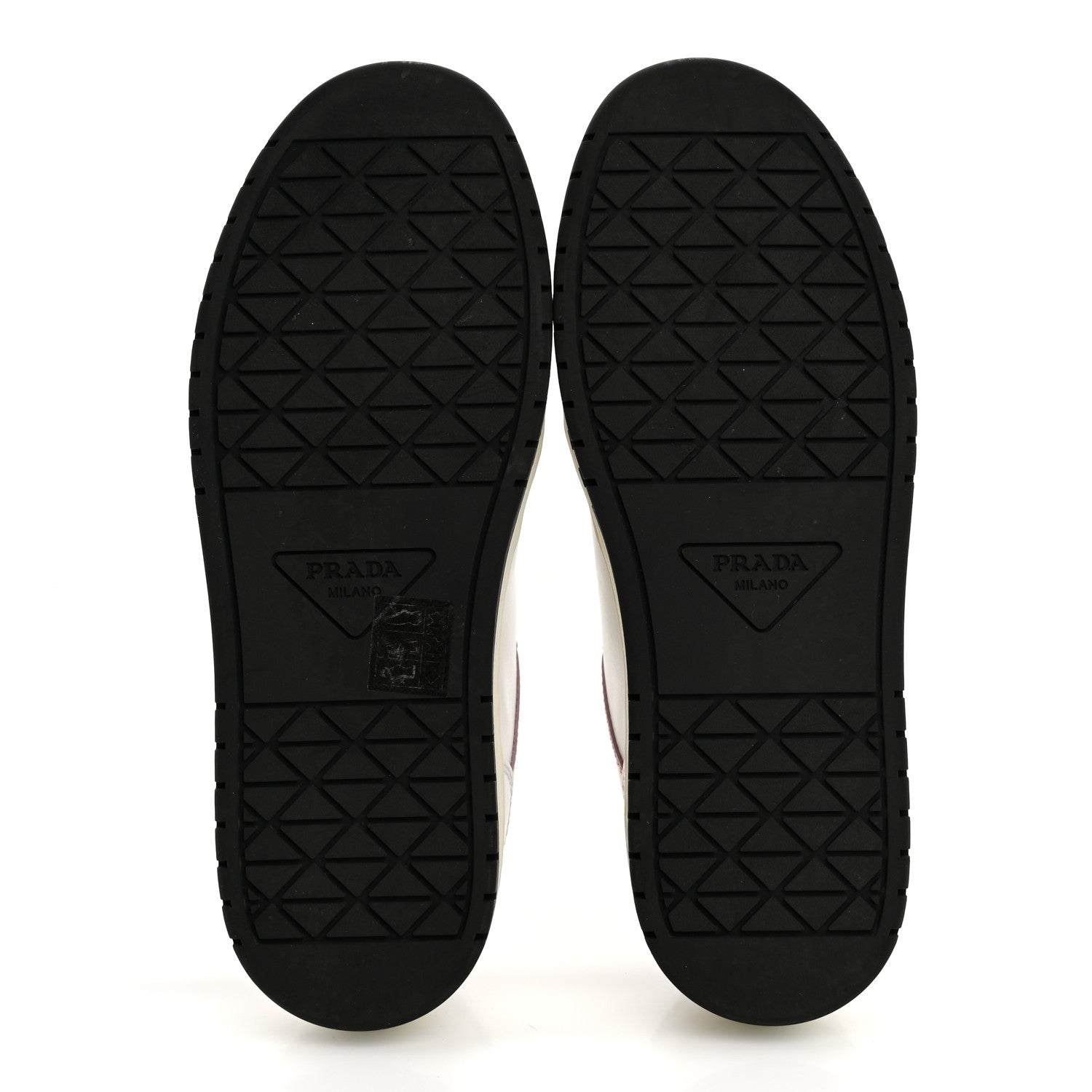 Prada Vitello Sport Spazzolato Rois Rubber Triangle Logo Perforated Womens District Low Top 30mm Sneakers 36 White Alabastro 6 of 16