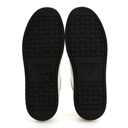 Prada Vitello Sport Spazzolato Rois Rubber Triangle Logo Perforated Womens District Low Top 30mm Sneakers 36 White Alabastro 6 of 16