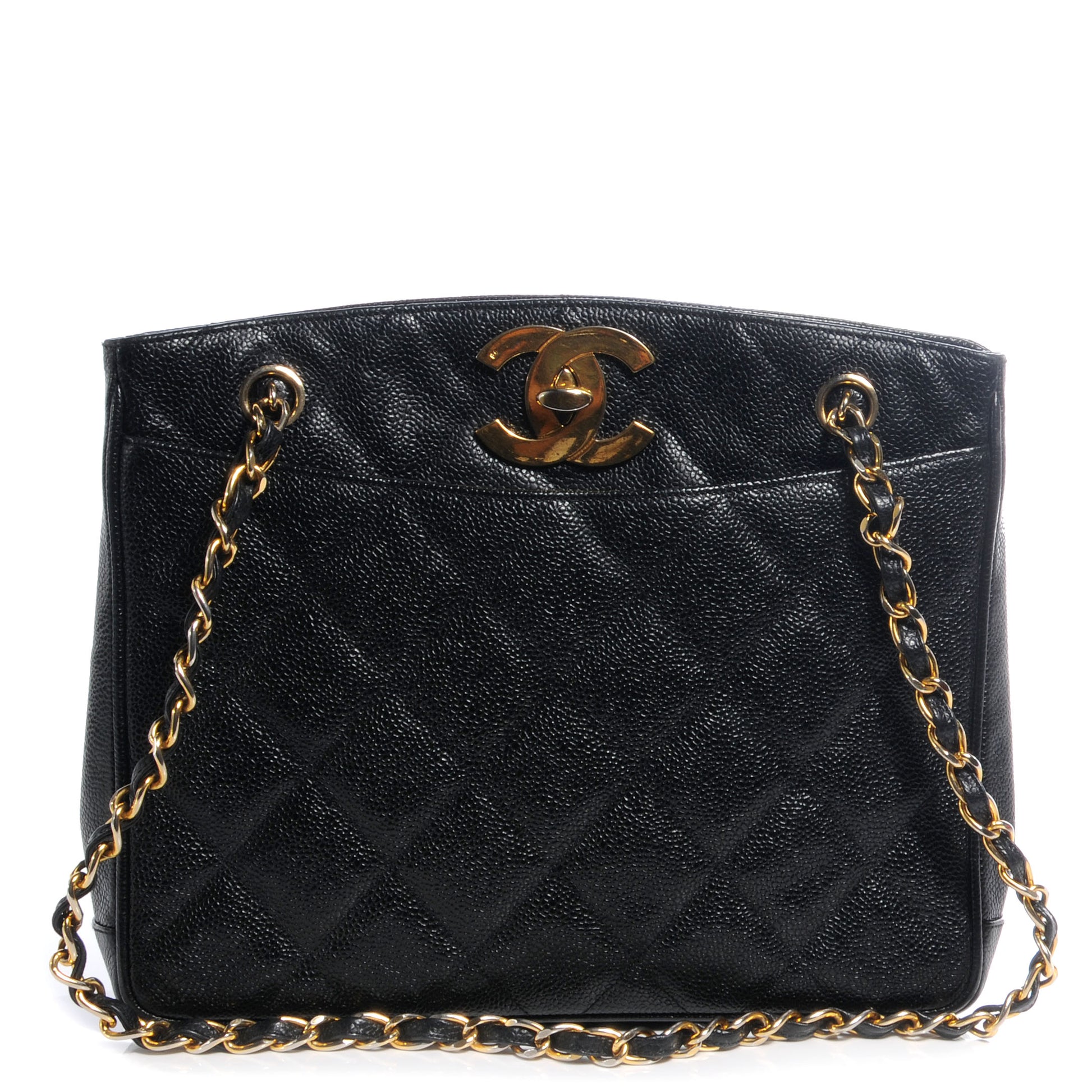 Chanel Caviar Quilted CC Shoulder Bag Black 1 of 9
