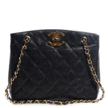 Chanel Caviar Quilted CC Shoulder Bag Black 1 of 9
