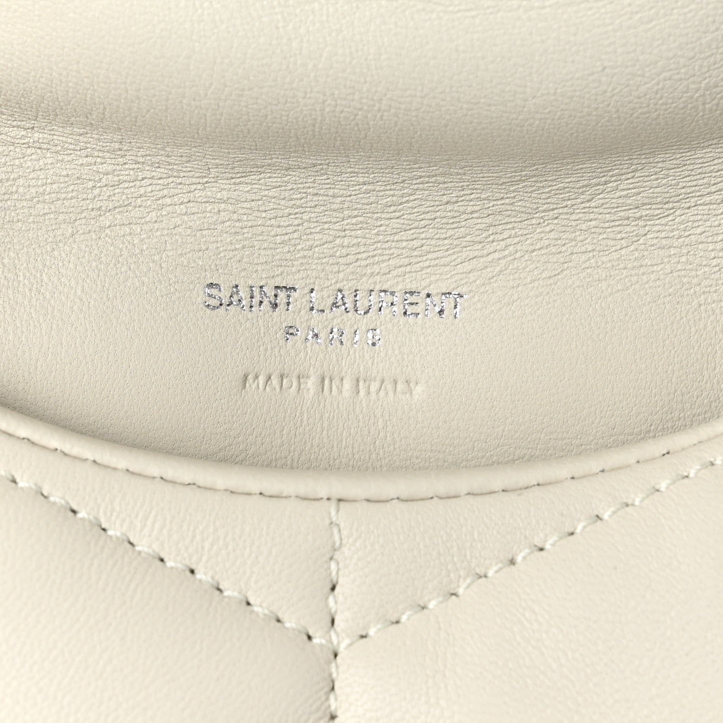 Lambskin Monogram Loulou Puffer Pouch Clutch Crema Soft