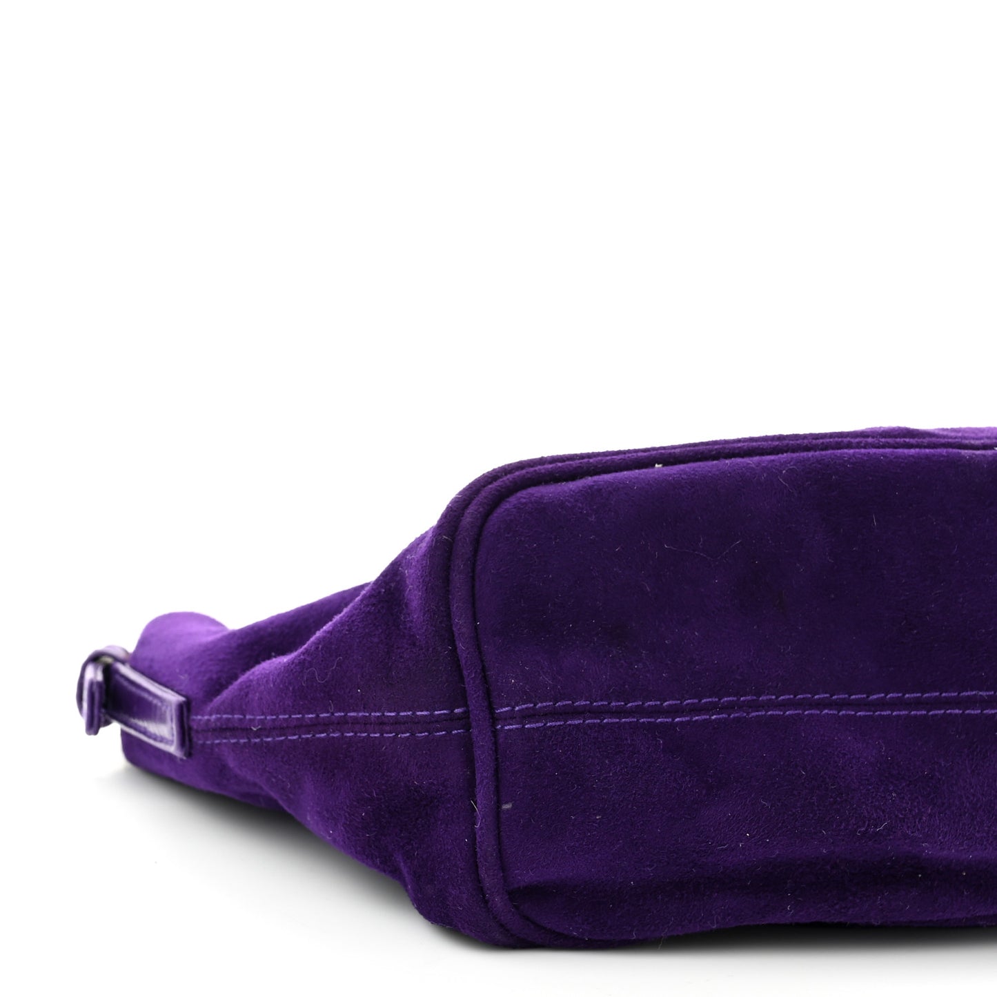 Suede Calfskin Shoulder Bag Purple