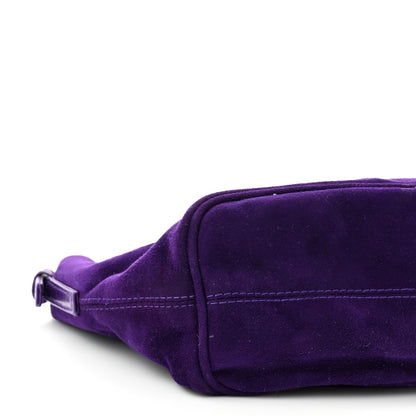 Fendi Suede Calfskin Shoulder Bag Purple 8 of 9