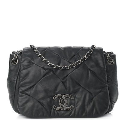 Chanel Iridescent Calfskin Glint Accordion Flap Black 1 of 17
