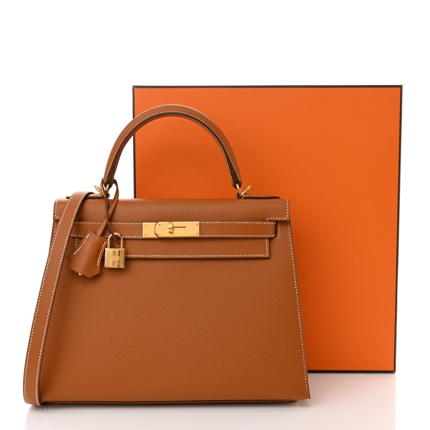 Hermes Epsom Kelly Sellier 28 Cognac 12 of 12