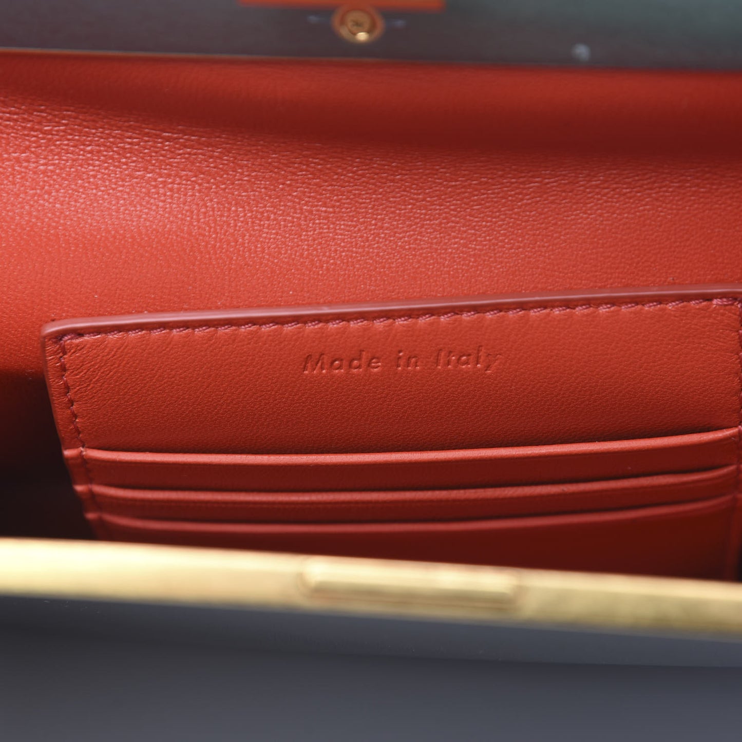 Smooth Calfskin Mini Clasp Bag Black