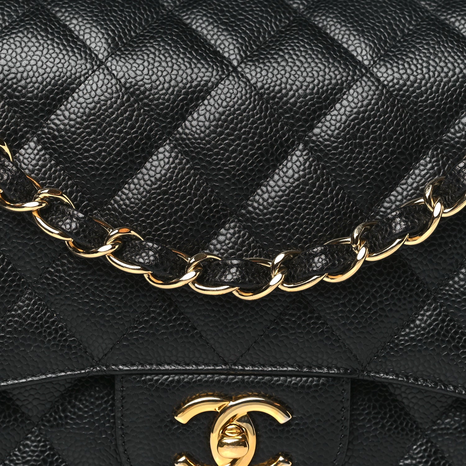 Chanel Caviar Quilted Jumbo Double Flap Black 8 of 10