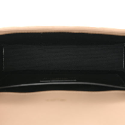 Saint Laurent Grain De Poudre Textured Mixed Matelasse Medium Triquilt Monogram Satchel Dark Latte 5 of 10