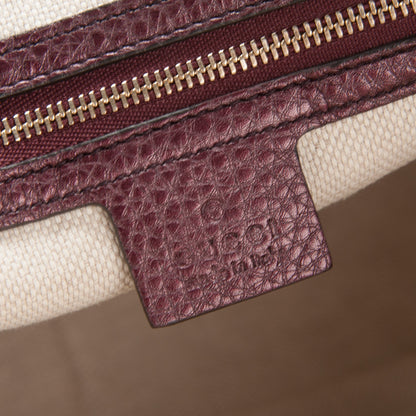Gucci Metallic Cellarius Calfskin Medium Soho Bowler Classic Burgundy 6 of 7