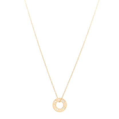 Tiffany 18K Yellow Gold Diamond Atlas Pierced Pendant Necklace 1 of 3