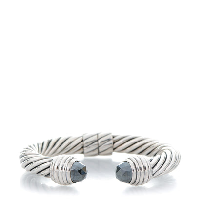 David Yurman Sterling Silver Hematine 10mm Cable Classics Bracelet 1 of 5