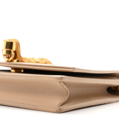 Saint Laurent Smooth Calfskin Classic Monogram Kate Tassel Chain Wallet Nude Powder 11 of 12