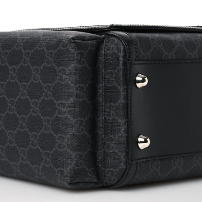 Gucci GG Supreme Monogram Web Messenger Diaper Bag Black Grey 9 of 17