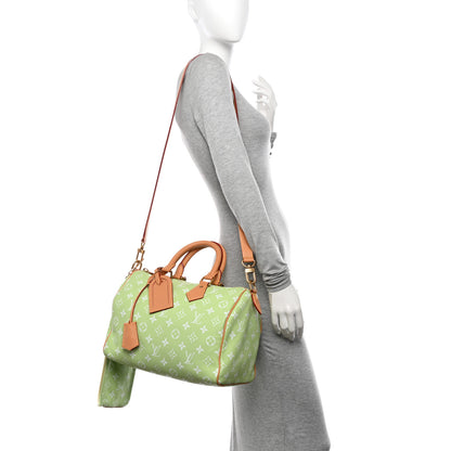 Louis Vuitton Calfskin Monogram Speedy P9 Bandouliere 30 Frozen Lime Vert Clair 2 of 11