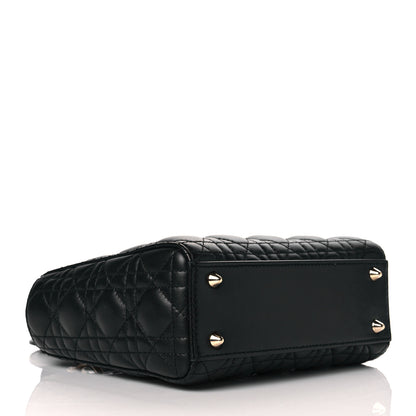 Christian Dior Lambskin Cannage Small Lucky Badges My Lady Dior Black 3 of 9