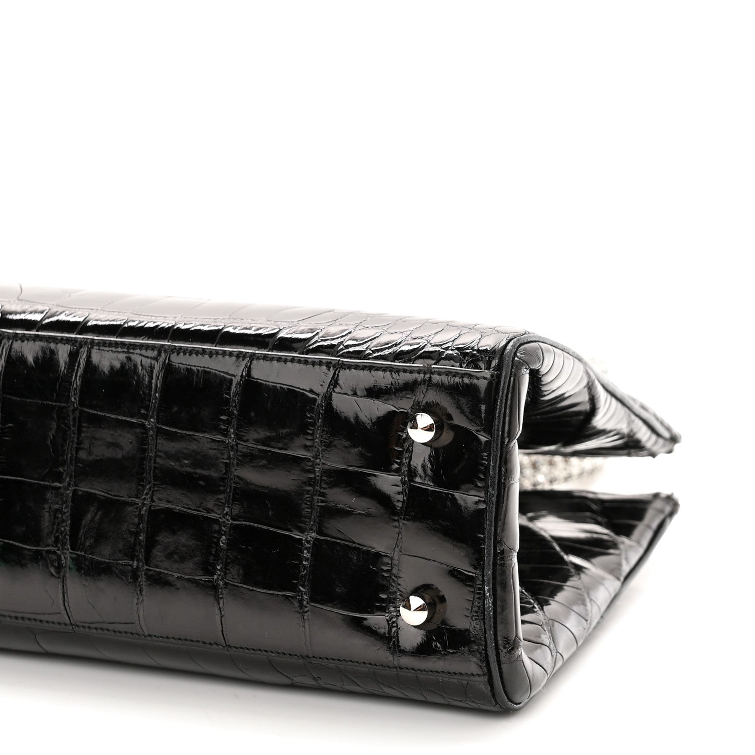 Judith Leiber Alligator Crystal Evening Bag Black 10 of 10