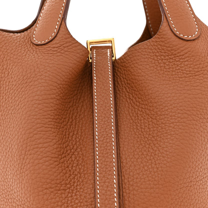 Hermes Taurillon Clemence Picotin Lock 18 PM Gold 8 of 12