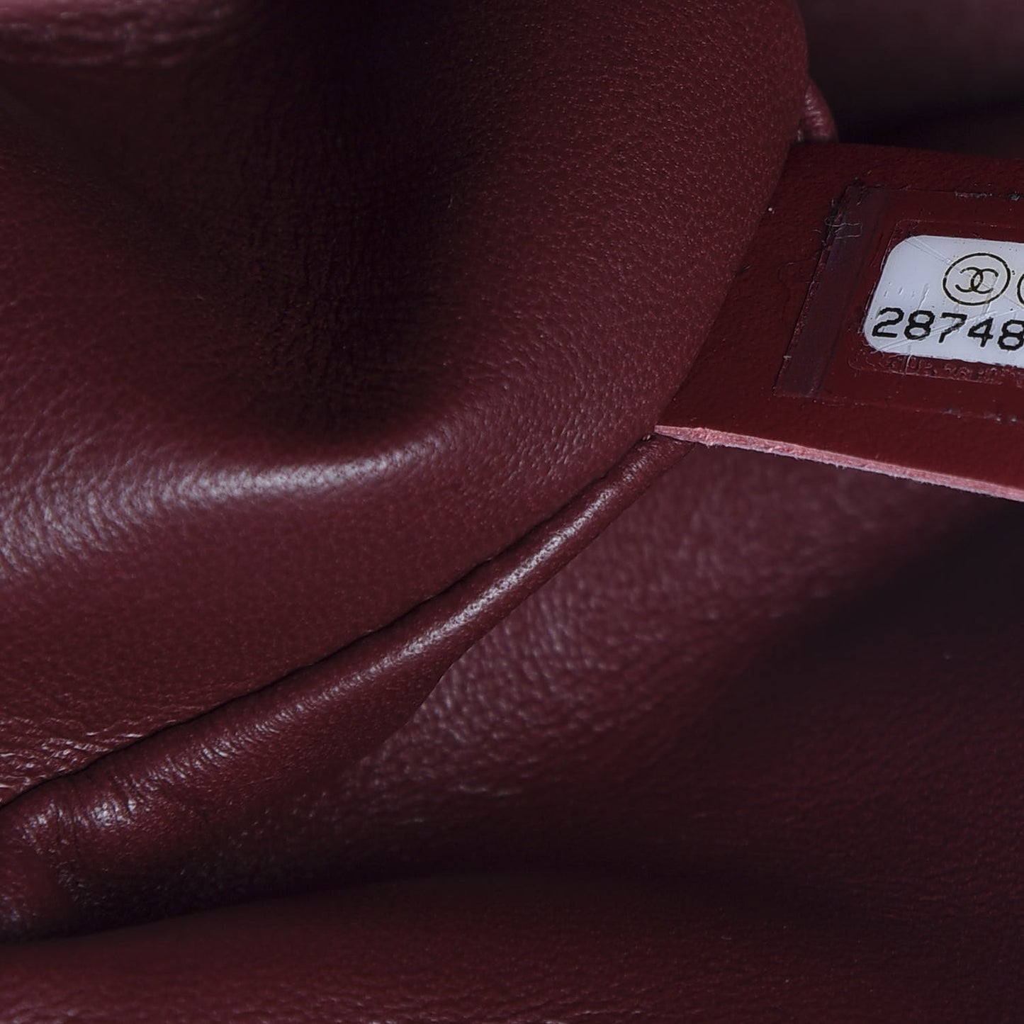 Lambskin Quilted Small Easy Carry Flap Burgundy