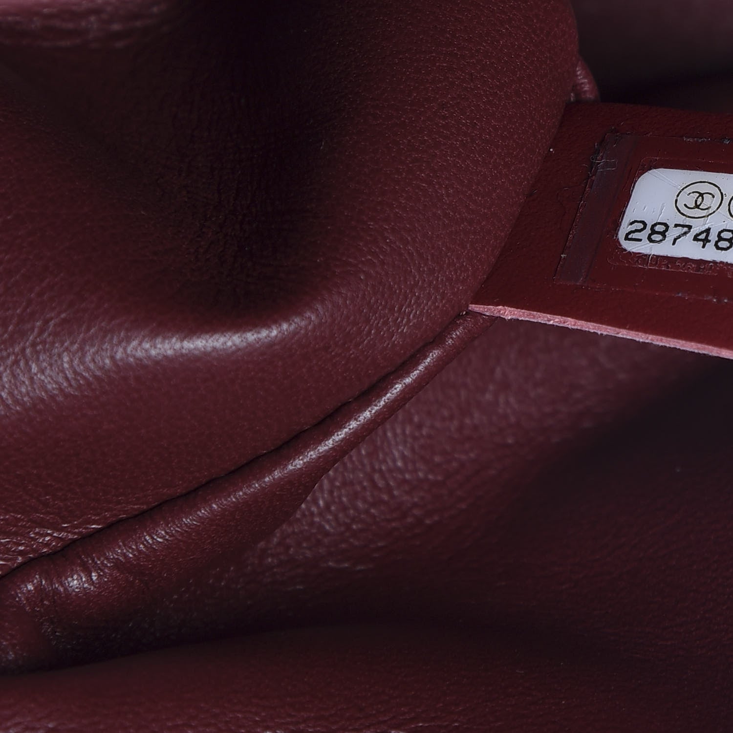 Chanel Lambskin Quilted Small Easy Carry Flap Burgundy 9 of 11