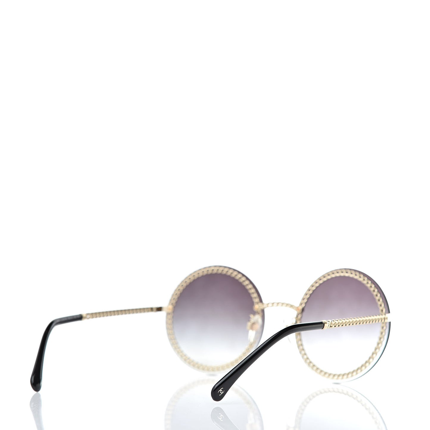 Round Chain Sunglasses 4245 Gold
