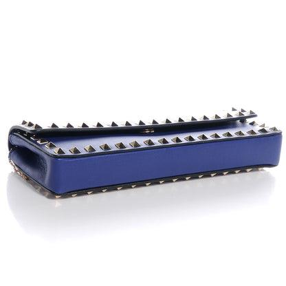 Valentino Garavani Nappa Rockstud Bangle Clutch Blue China 4 of 7