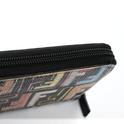 Fendi Zucca Spalmati Vitello FF Multicolor Zip Around Wallet Multicolor 10 of 12
