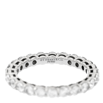 Tiffany Platinum Diamond 3mm Forever Eternity Band Ring 56 7.5 4 of 4