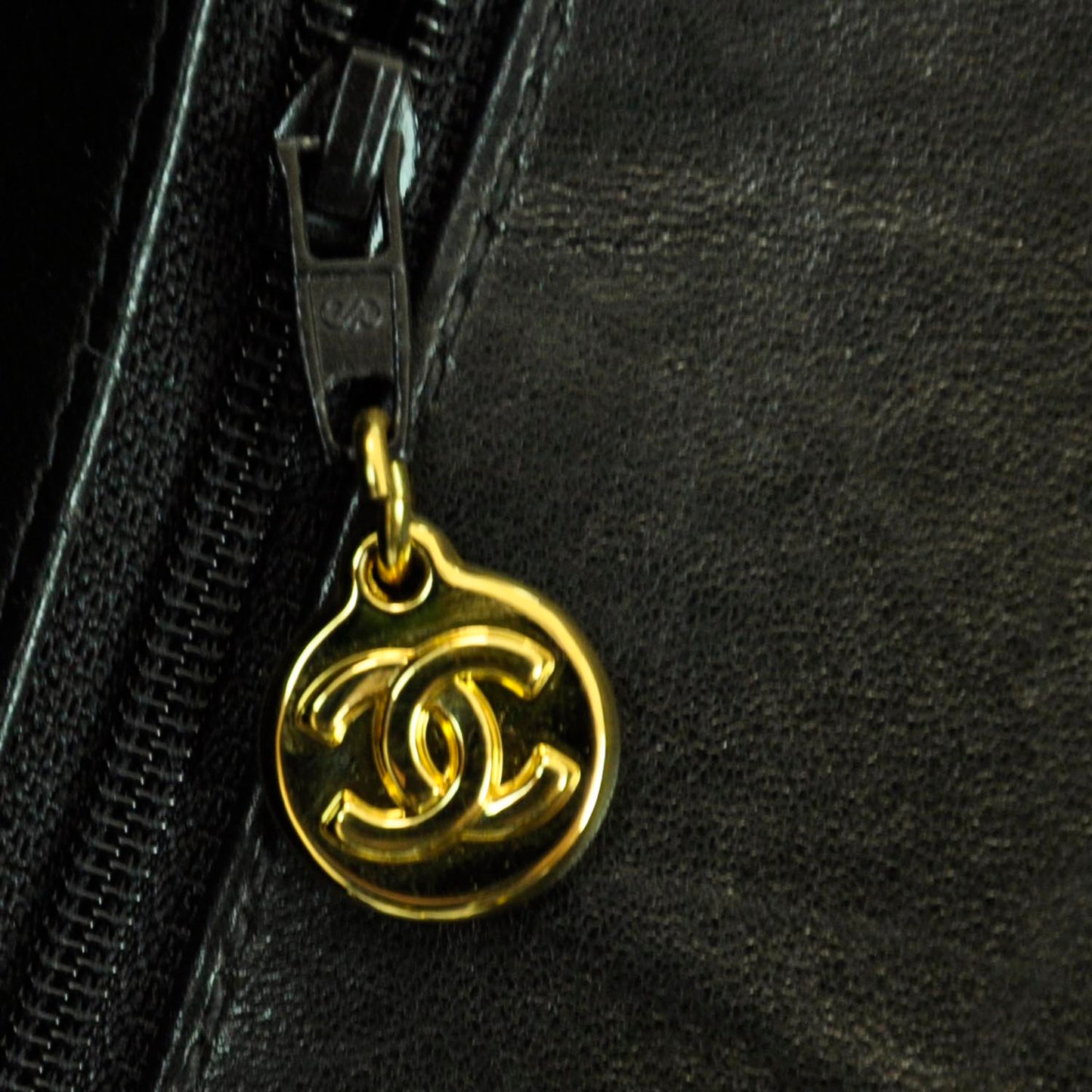 Patent Diamond Stitched Jumbo Flap Black