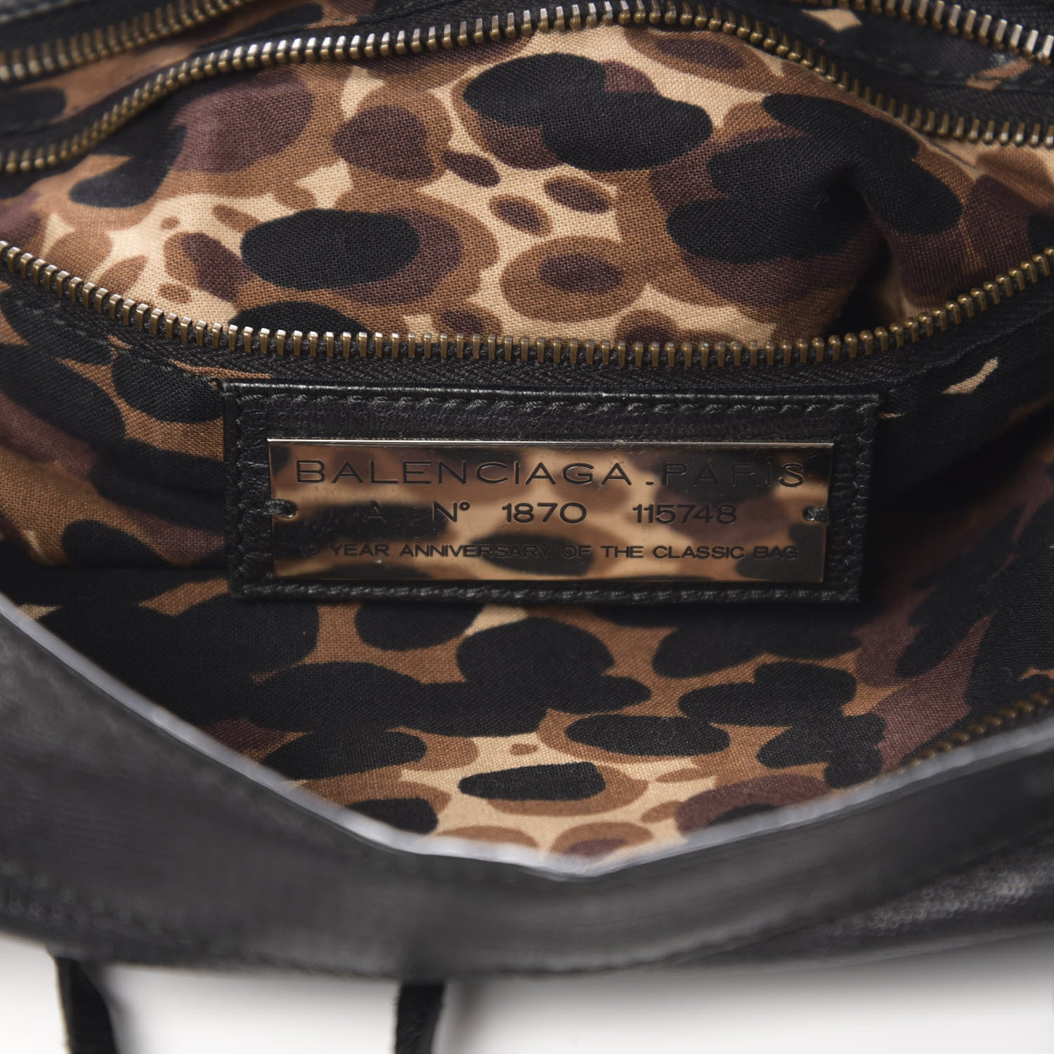 Balenciaga Agneau Lizard Embossed Classic Hardware City Black 7 of 14
