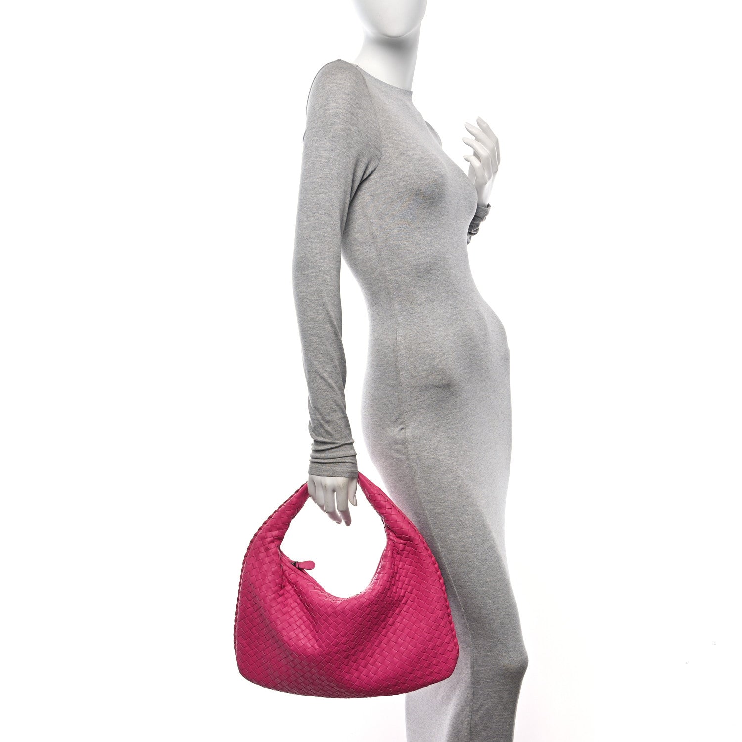 Bottega Veneta Nappa Intrecciato Medium Veneta Hobo Rosa Shock 2 of 11