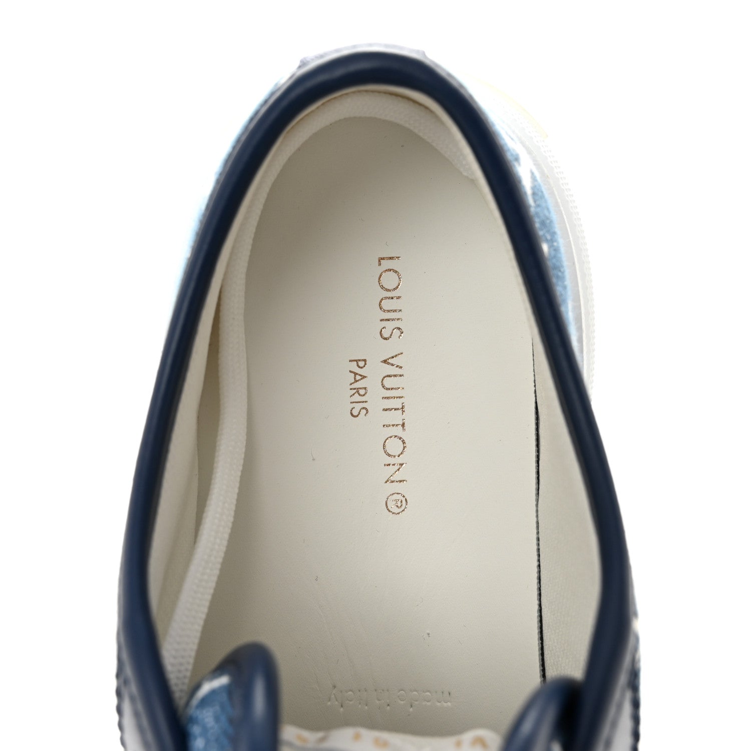 Louis Vuitton Denim Monogram Squad Sneakers 38.5 Marine 7 of 9