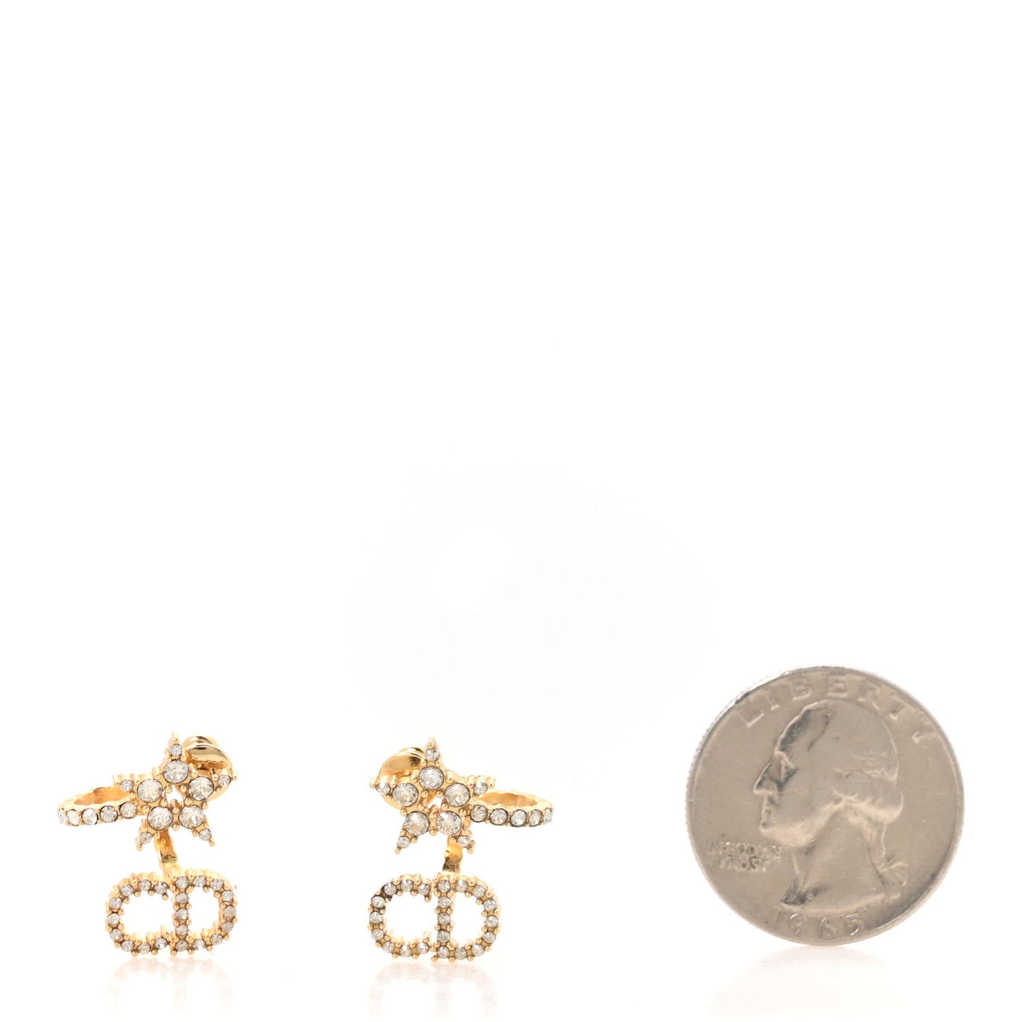 Crystal Clair D Lune Wrap Around Earrings Gold