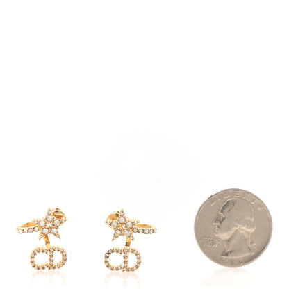 Christian Dior Crystal Clair D Lune Wrap Around Earrings Gold 2 of 5