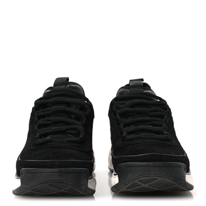 Chanel Suede Calfskin Nylon Grosgrain CC Sneakers 36 Black 2 of 10