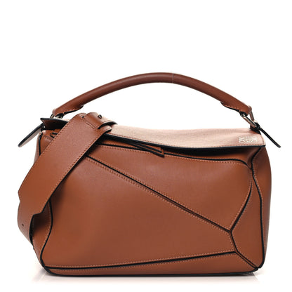 Loewe Calfskin Medium Puzzle Bag Tan 1 of 10