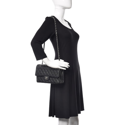Chanel Caviar Quilted Medium Double Flap Black 2 of 23