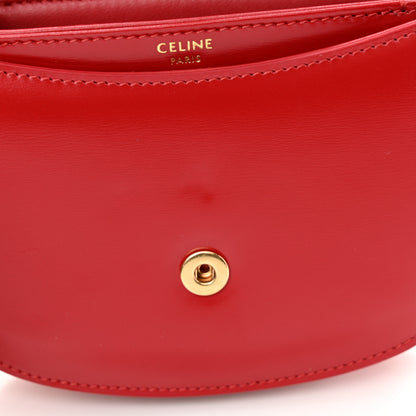 Celine Shiny Calfskin Triomphe Mini Besace Clea Red 12 of 15