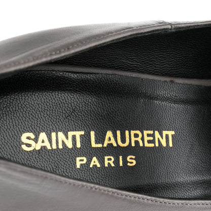 Saint Laurent Calfskin Cap Toe Janis 105 Platform Pumps 39.5 Grey 8 of 9