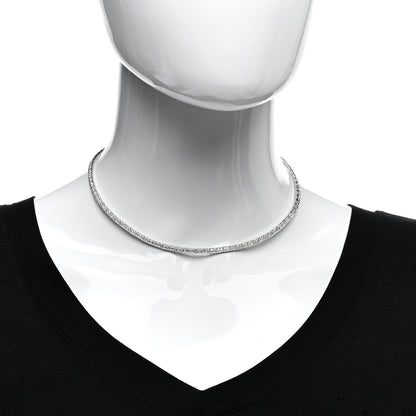 Anita Ko 18K White Gold Diamond Link Choker Necklace 2 of 4